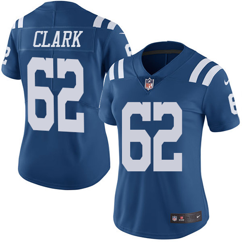 Women's Limited Le'Raven Clark Nike Jersey Royal Blue - #62 Rush NFL Indianapolis Colts